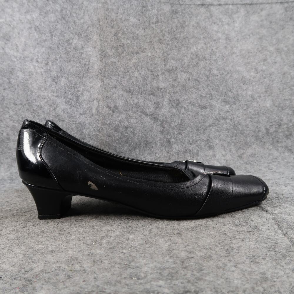 Classic Pumps Womens 37 Black Slip On Low Heel Formal Dress Event Comfort